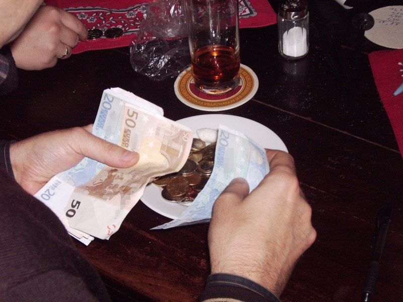 Mr. Euro counting money